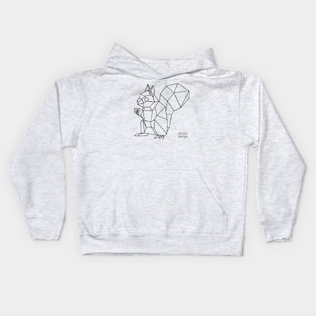 Origami Squirrel Kids Hoodie by mnutz